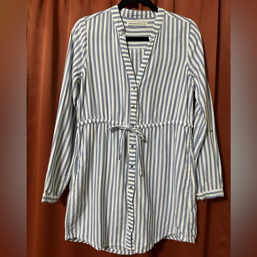 Abercrombie & Fitch Women’s Shirt Dress Long Sleeve Button Down w/ Pockets